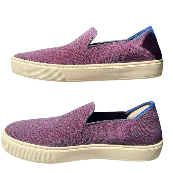 Rothy's The Original Slip On Sneakers Knitted In Fig Python Purple Size 7.5 - Picture 6 of 11